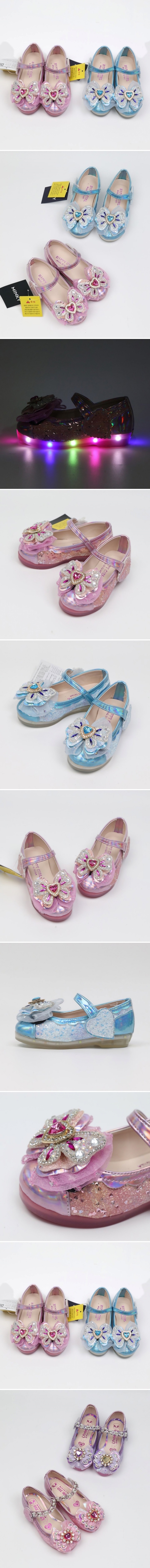 Woori Doori - Korean Children Fashion - #discoveringself - Happy Girl Heart Cubic LED Mary Jane