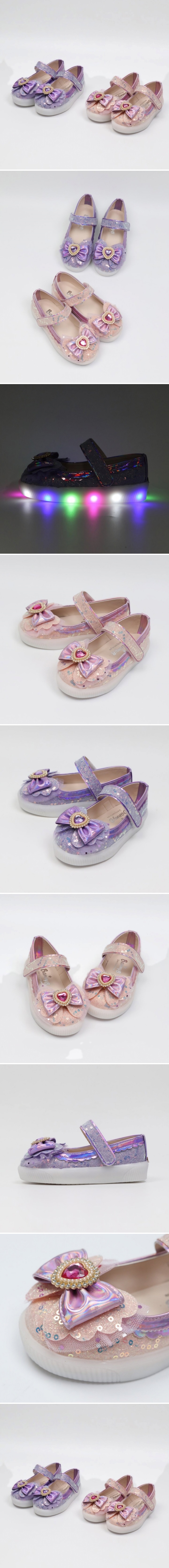 Woori Doori - Korean Children Fashion - #fashionkids - Merry M Roses Heart LED Mary Jane