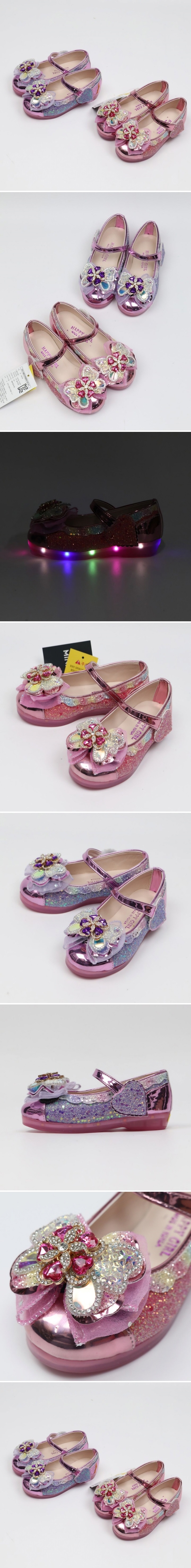 Woori Doori - Korean Children Fashion - #kidsshorts - Happy Girl Flower LED Shoe