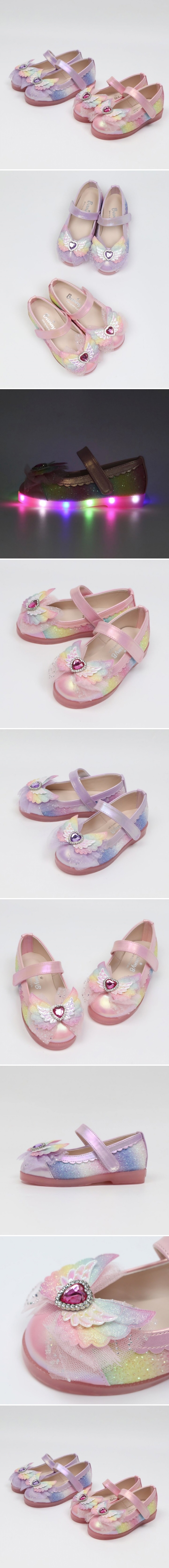 Woori Doori - Korean Children Fashion - #kidsstore - Merry M Double Angel LED Shoe