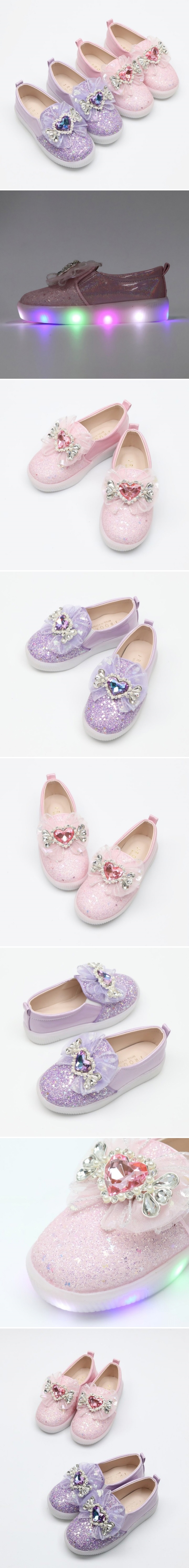 Woori Doori - Korean Children Fashion - #littlefashionista - J Rookie Heart LED Slip-On