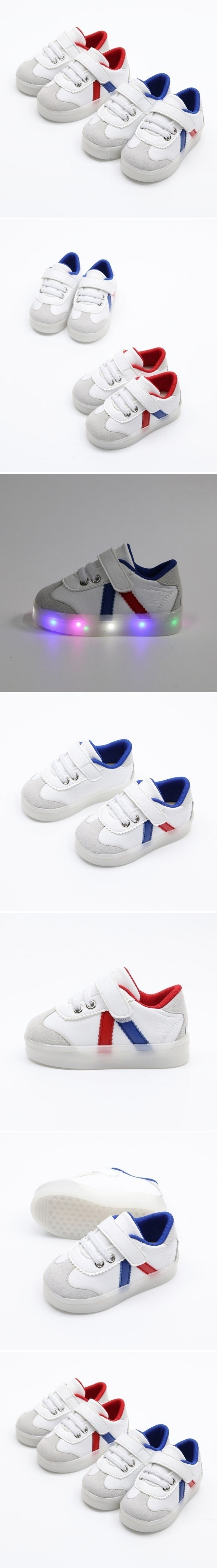 Woori Doori - Korean Children Fashion - #magicofchildhood - Swar Pips Double-Line LED Sneaker