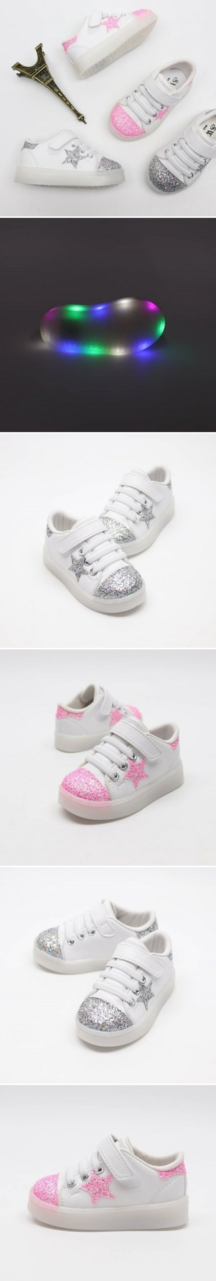 Woori Doori - Korean Children Fashion - #minifashionista - Swar Star LED Sneaker