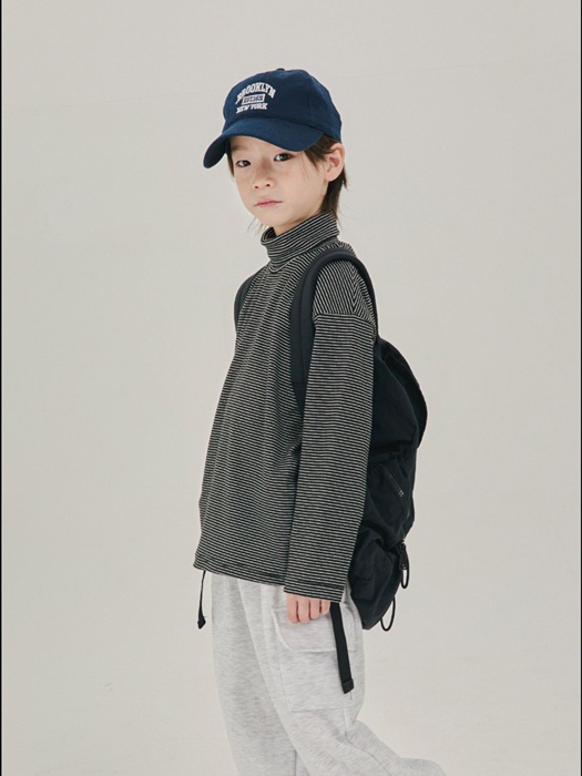 Mini Stripe Turtleneck Tee