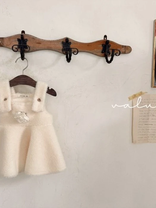 Floral Fleece Suspender Skirt (Bebe)