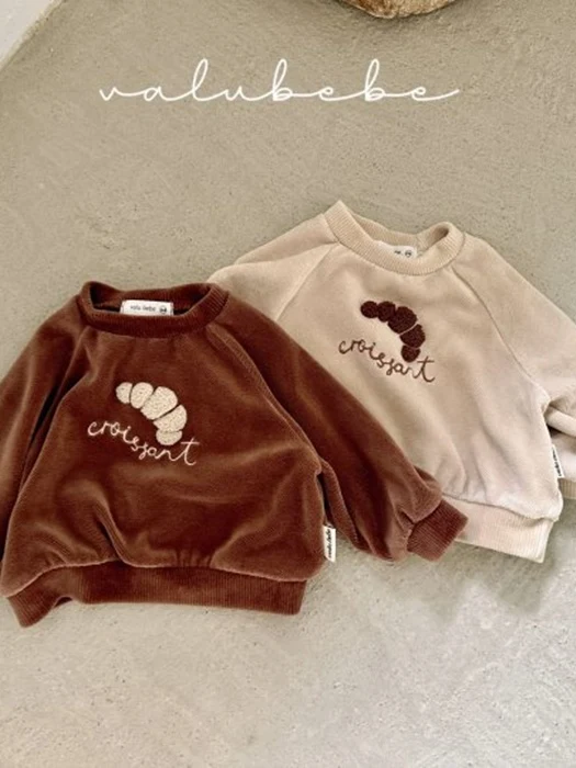Croissant Velour Sweatshirt (Bebe)
