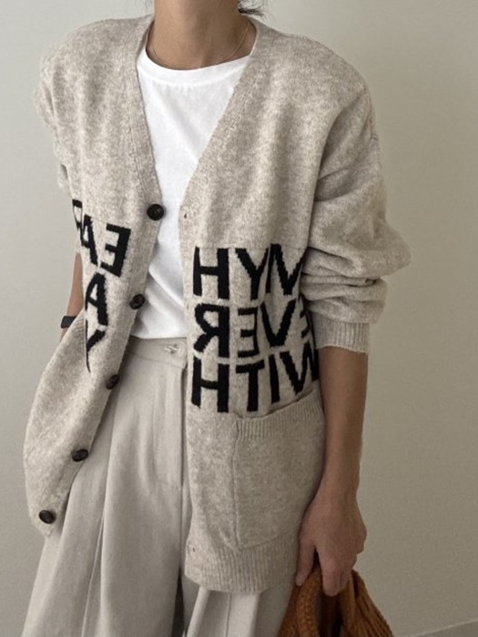 Lettering Cardigan Lettering Cardigan