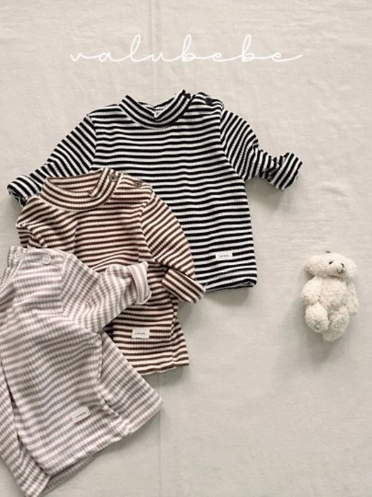Stripe Mock Neck Tee (Kids) Stripe Mock Neck Tee (Kids)