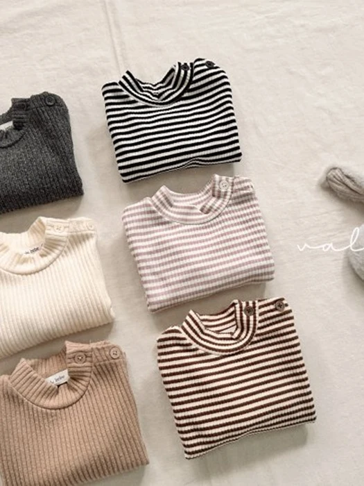Soft Mock Neck Tee (Bebe) Soft Mock Neck Tee (Bebe)
