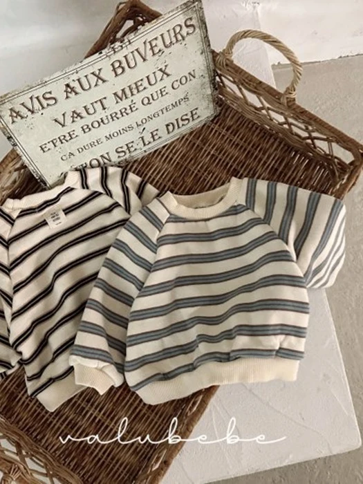 Multi Stripe Brushed Sweatshirt (Bebe) Multi Stripe Brushed Sweatshirt (Bebe)