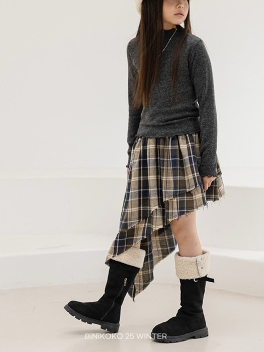 Check Unbalanced Skirt Check Unbalanced Skirt