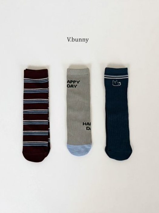 Stripe Happy Socks Set Stripe Happy Socks Set