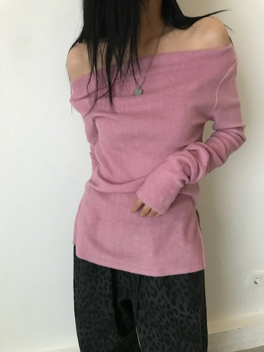 Peach Soft Boatneck Tee Peach Soft Boatneck Tee