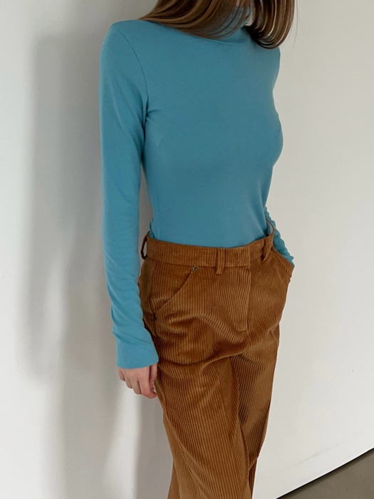 Raw-Edge Turtleneck Tee Raw-Edge Turtleneck Tee