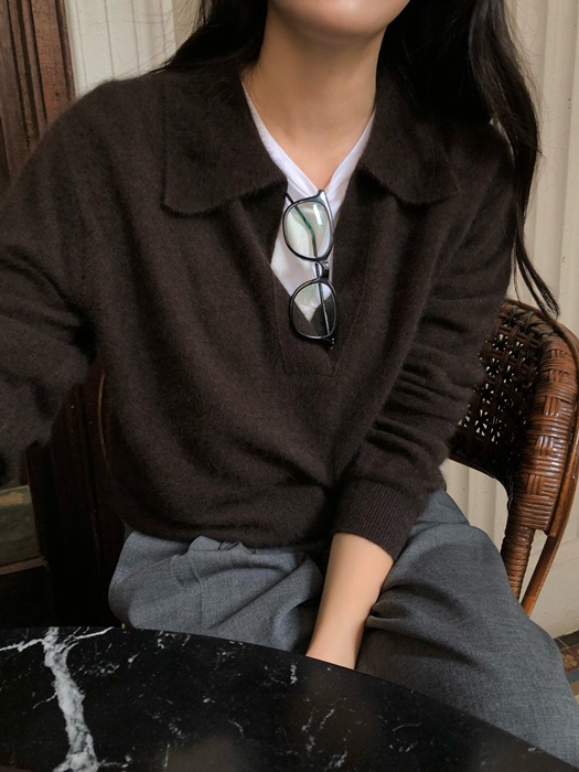 Raccoon Overfit Collar Knit Raccoon Overfit Collar Knit