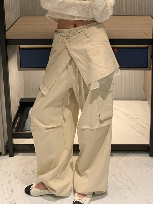 Cotton Wrap Pants