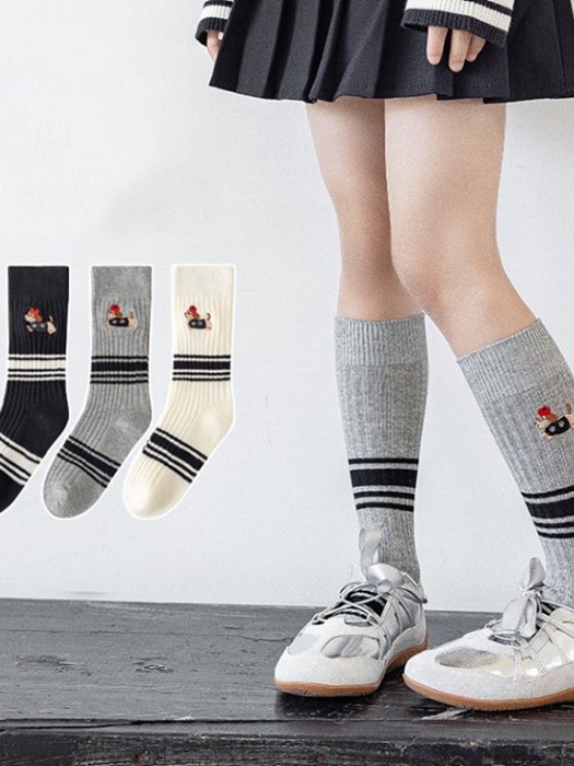 Puppy Stripe Tights