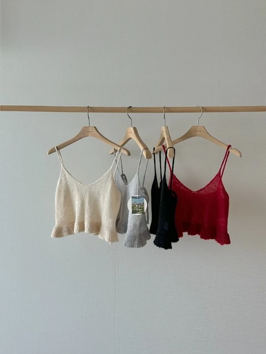 Mohair Frill Bustier Knit Mohair Frill Bustier Knit