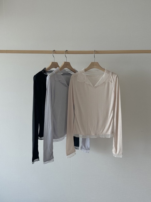 Mesh Collar Tee