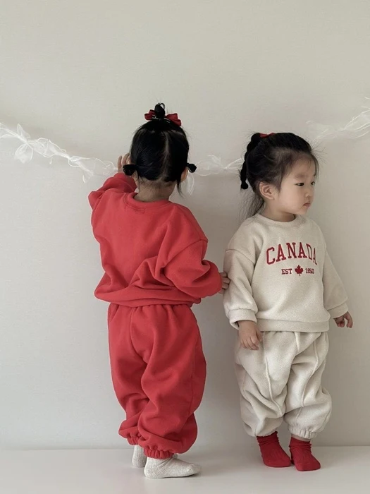 Fleece Canada Top Bottom Set Fleece Canada Top Bottom Set