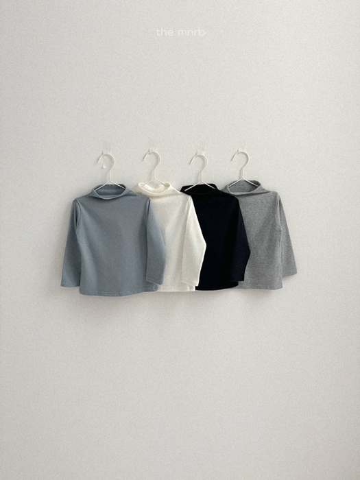 Peach Warm Mock Neck Tee