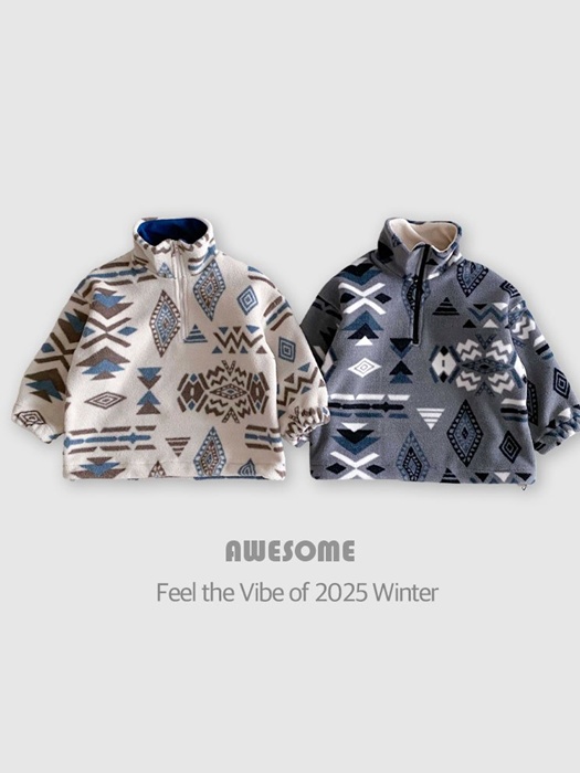 Ethnic Fleece Half-Zip Ethnic Fleece Half-Zip