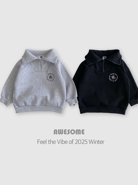 High Neck Embroidered Collar Sweatshirt High Neck Embroidered Collar Sweatshirt