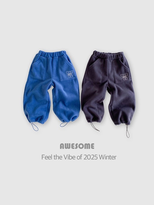 Embroidered Fleece Two-Way Pants Embroidered Fleece Two-Way Pants