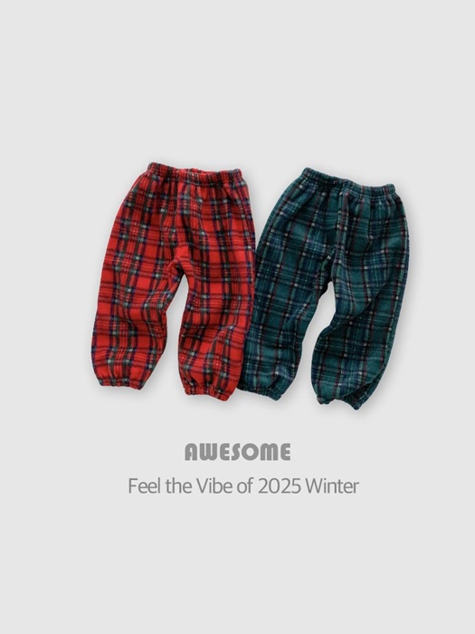 Tartan Check Fleece Pants Tartan Check Fleece Pants