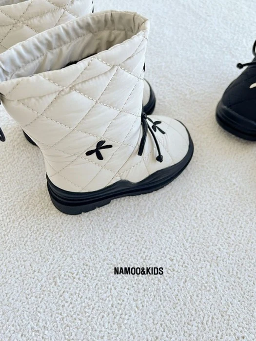 Popcorn Ribbon Padding Boots Popcorn Ribbon Padding Boots