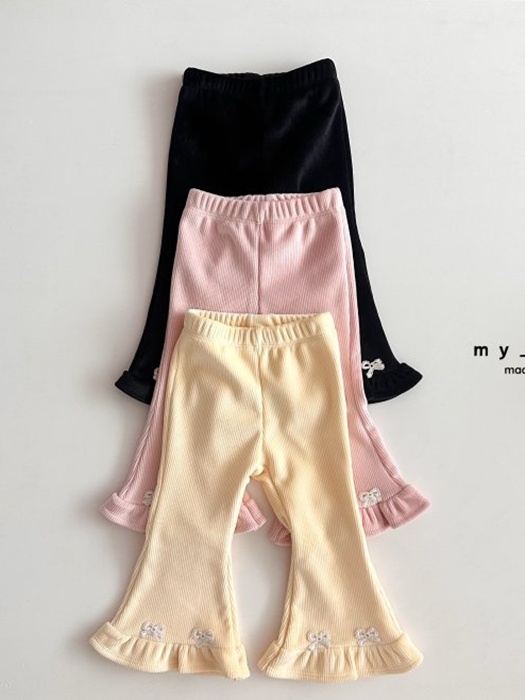 Velour Frill Bootcut Pants