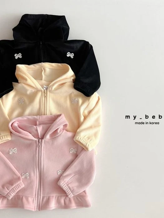 Velour Frill Hoodie Zip-Up