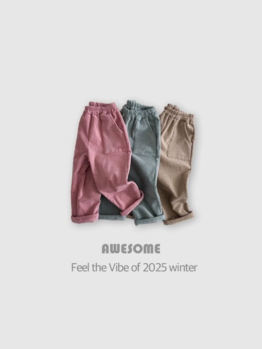 Brushed Corduroy Tapered Pants