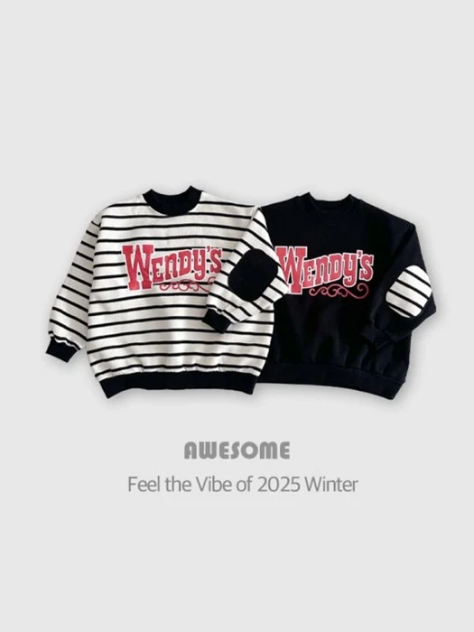 Wendy Round Patch Brushed Sweatshirt