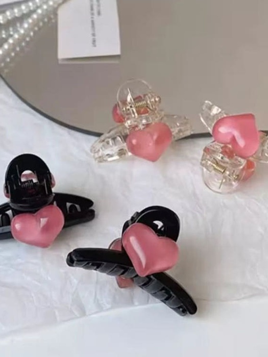 Pink Heart Mini Claw Clip (set of 10) Pink Heart Mini Claw Clip (set of 10)