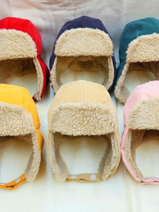 Junior Corduroy Fleece Earflap Hat Junior Corduroy Fleece Earflap Hat