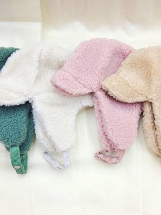 Fleece Button Earflap Hat Fleece Button Earflap Hat