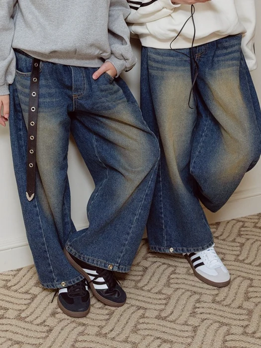 Brushed Balloon Denim Pants