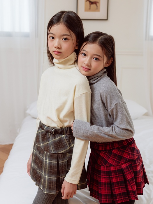 Check Pleated Skirt