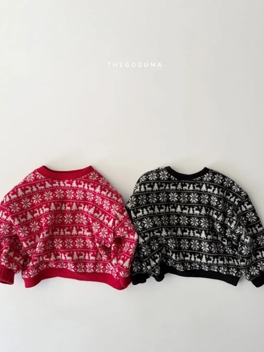 Snowflake Knit Sweatshirt