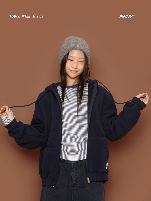 Basic Brushed Hoodie Zip-up