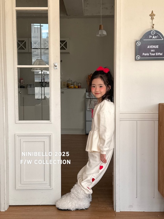 Heart Embroidery Jogger Pants
