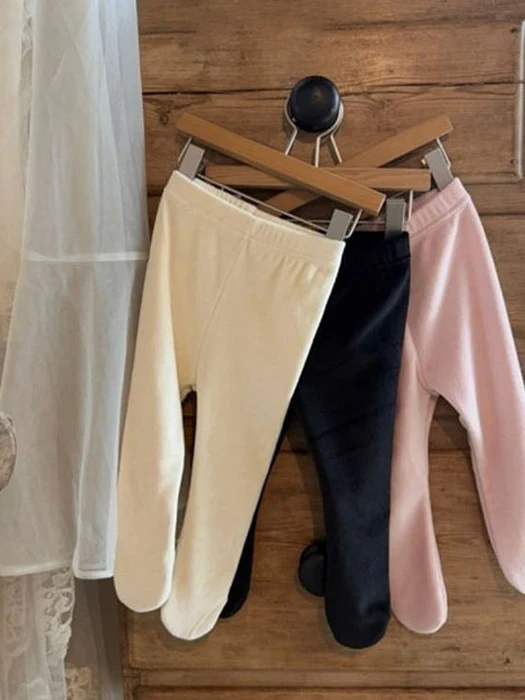Mink Velour Foot Cover Leggings