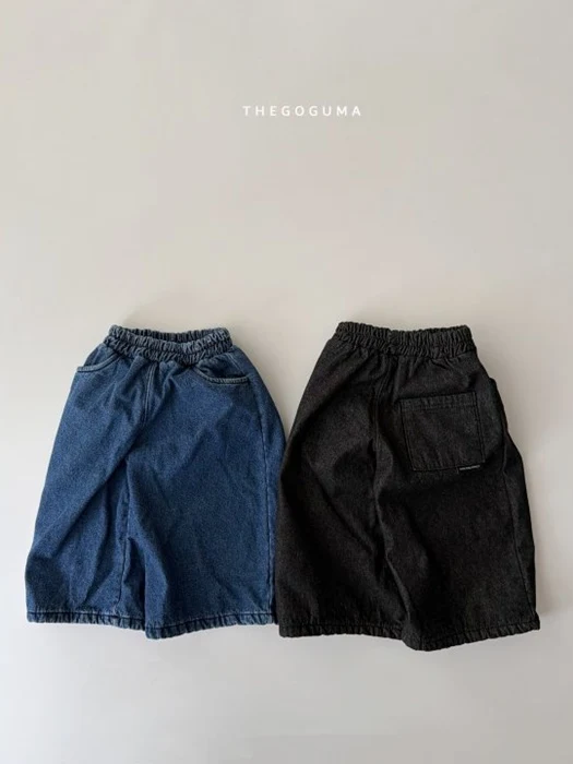 Bonded Long Bermuda Denim Pants