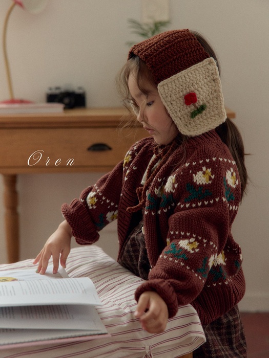 Veloty Flower Knit Cardigan