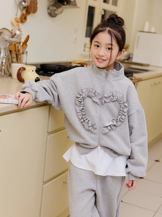 Frill Heart Two Way Zip-up