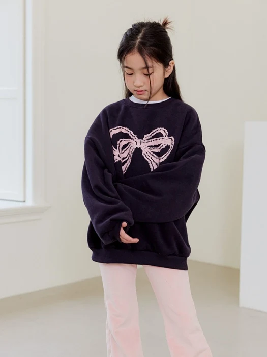 Big Ribbon Fleece Sweatshirt