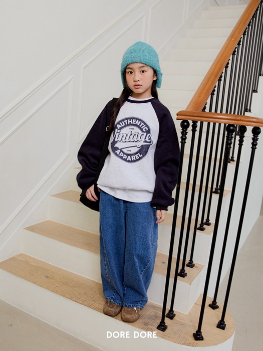 Fleece Balloon Denim Pants