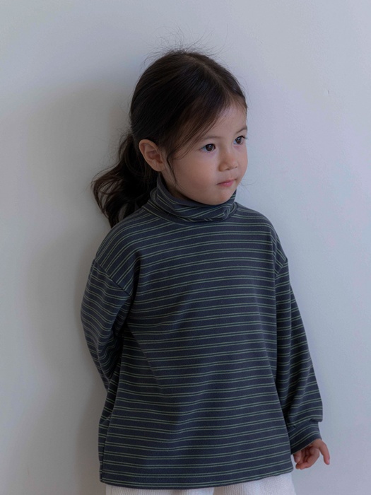 Striped Turtleneck Tee