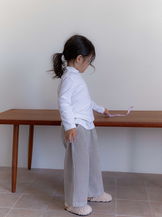 Ribbed Velour Wide Pants